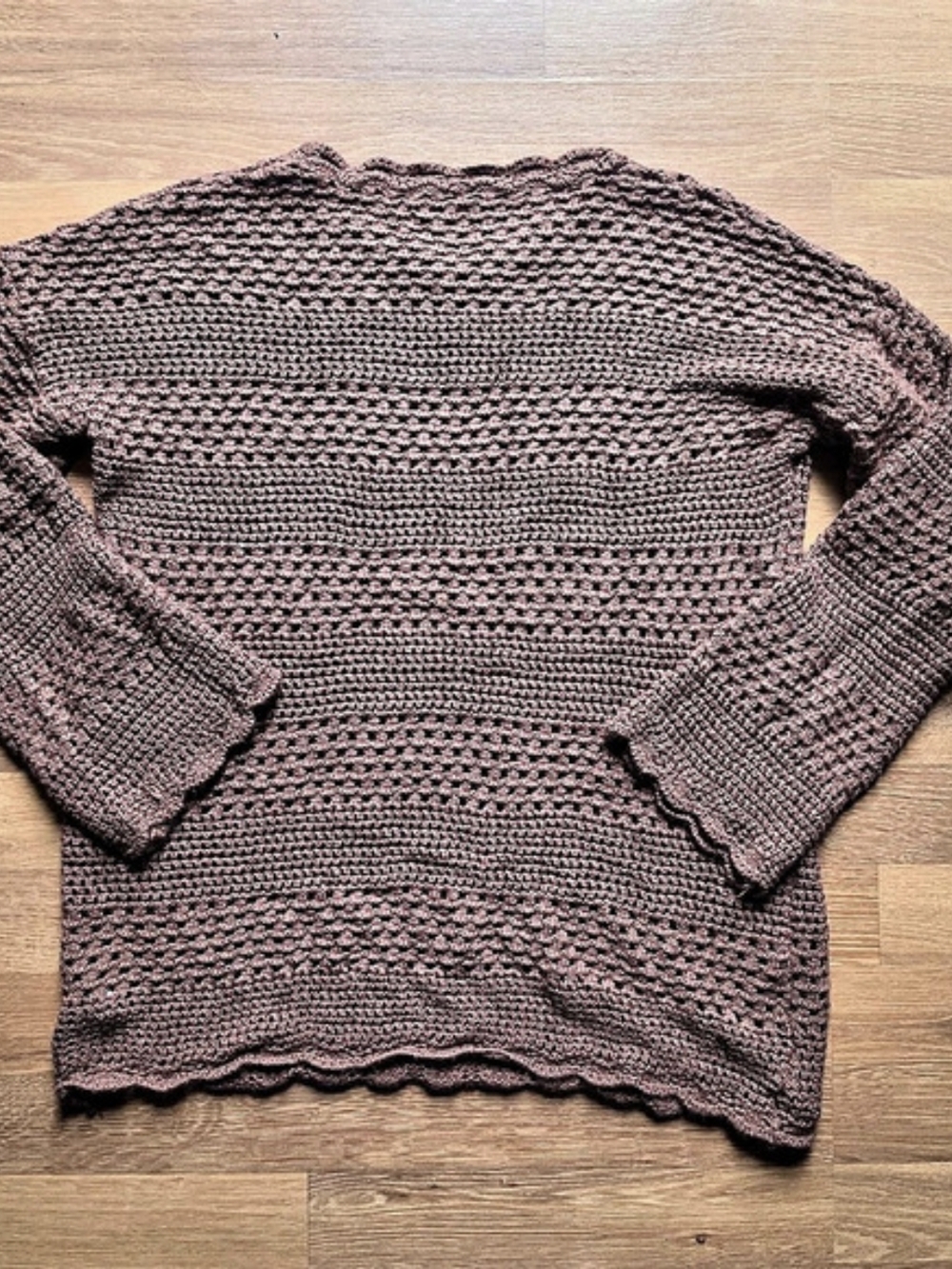 Women's Summer Crochet Sweater Top TL00100 Brown Crochet Sweater Top
